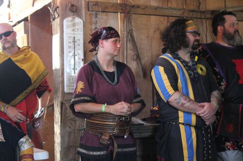 This image was taken by Moosewitch Photography at Duchessa Katina's knighting into the Knights of Oldcastle.