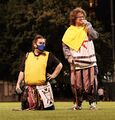 Sum'n and Roan balancing teams for a battle game at Arcadia practice 13 May '26. Photo Credit: Jesse Frome Photography